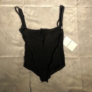 NWT Sami Miro Vintage V Cut Tank in Black (M)